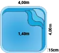 Piscina de fibra Aguazul modelo Quatro Ilhas